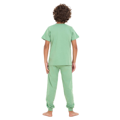 Boys summer pajama set Apple Green t-shirt + Pants